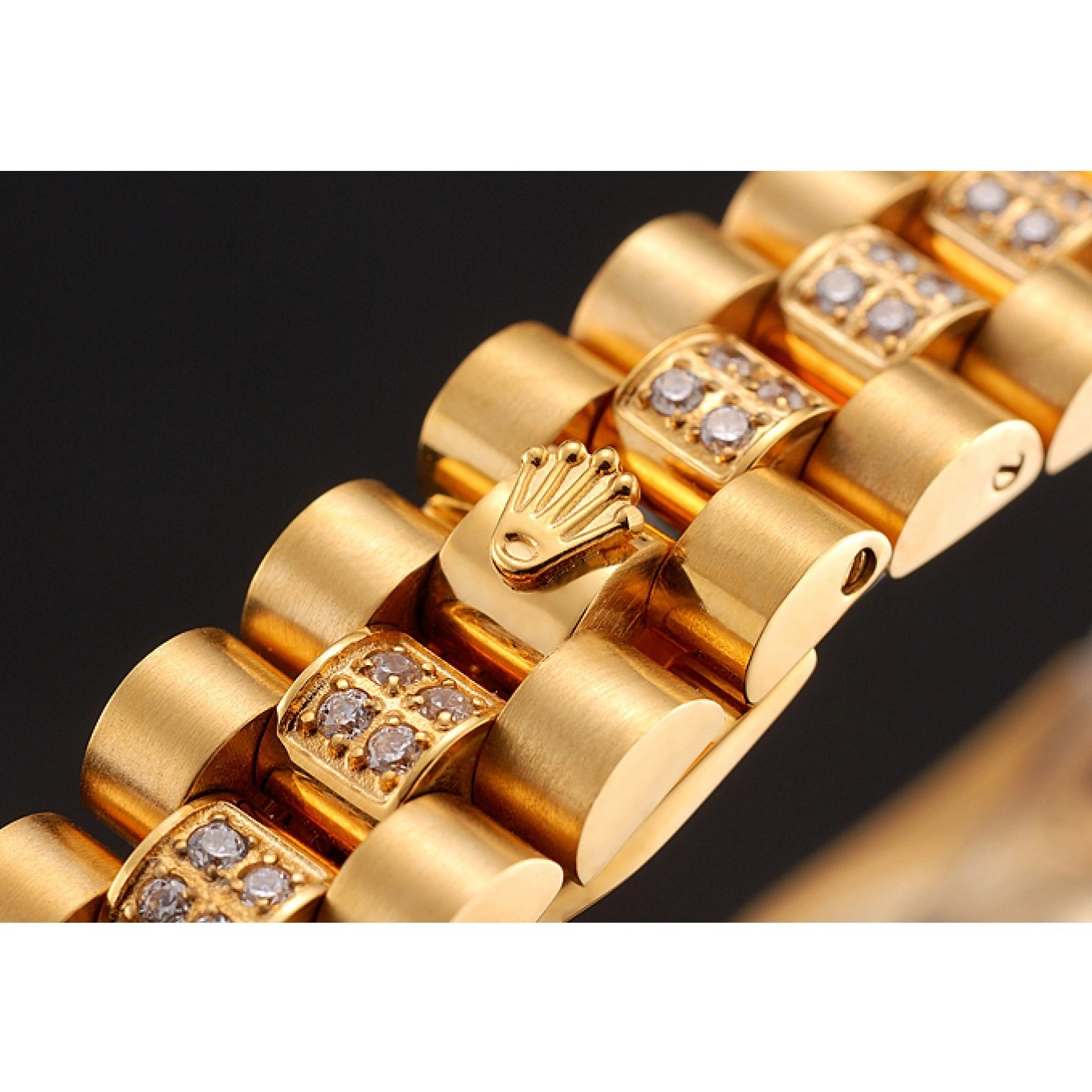 Aaa replica Bracelet Pave 1453955 Swiss Diamond DayJust Rolex Dial Diamond Gold 0519